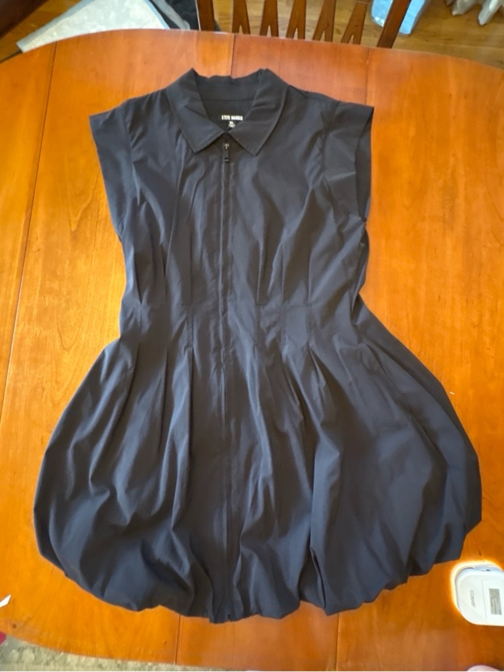 Steve Madden Black Zip-Front Fit & Flare Dress